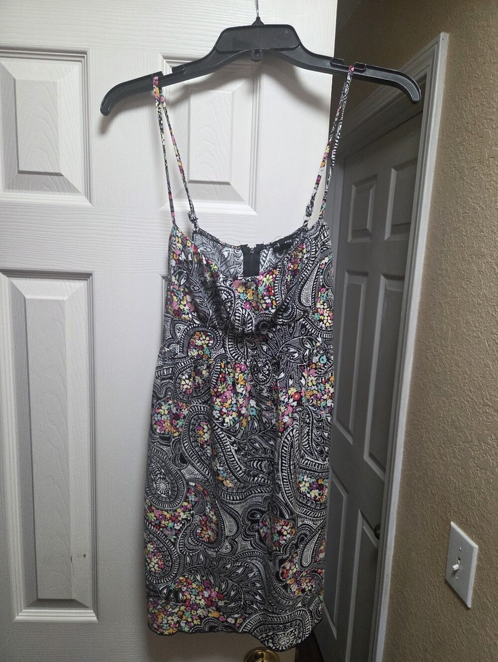 3 for $10, Ruby Rox Black Paisley Mini Dress with Multicolor Floral Accents